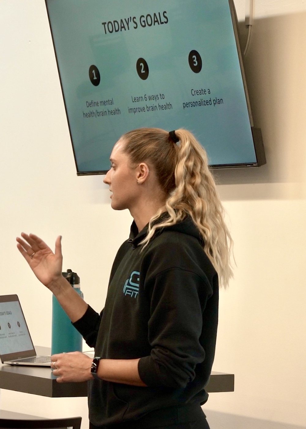 Coach G presenting a mental performance session